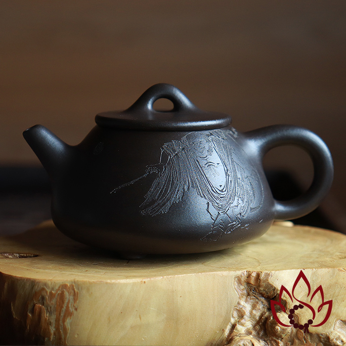 Ấm Tử Sa Mễ Phỉ Biều | Hắc Nê | 140cc